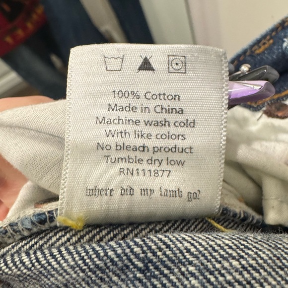 VINTAGE Y2K LAMB Distressed straight leg jeans - Picture 10 of 10